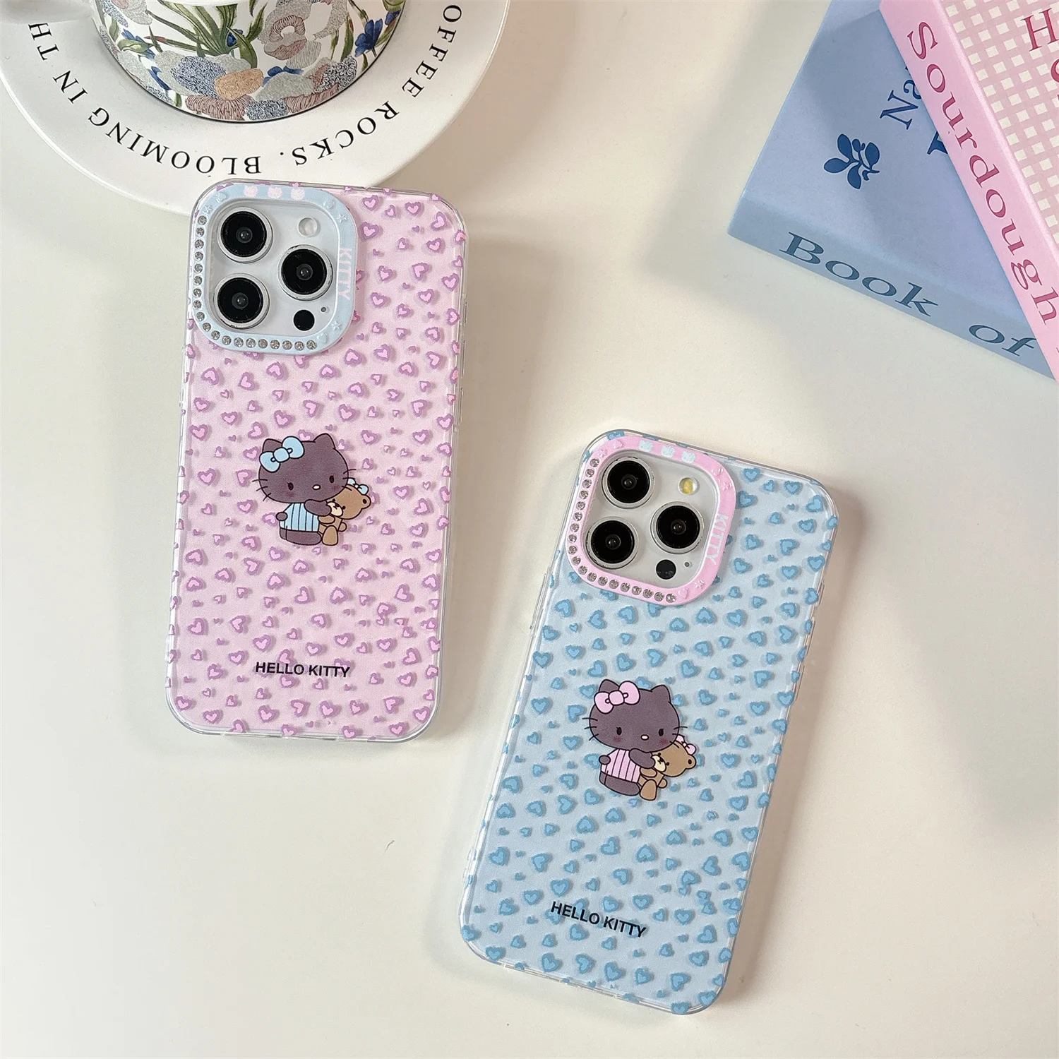

Two Color Lightweight Anti-Drop Fully Hemmed Edge Case Sanrio For Hello Kitty Individualistic Girl For iPhone16 14 15 Pro Max