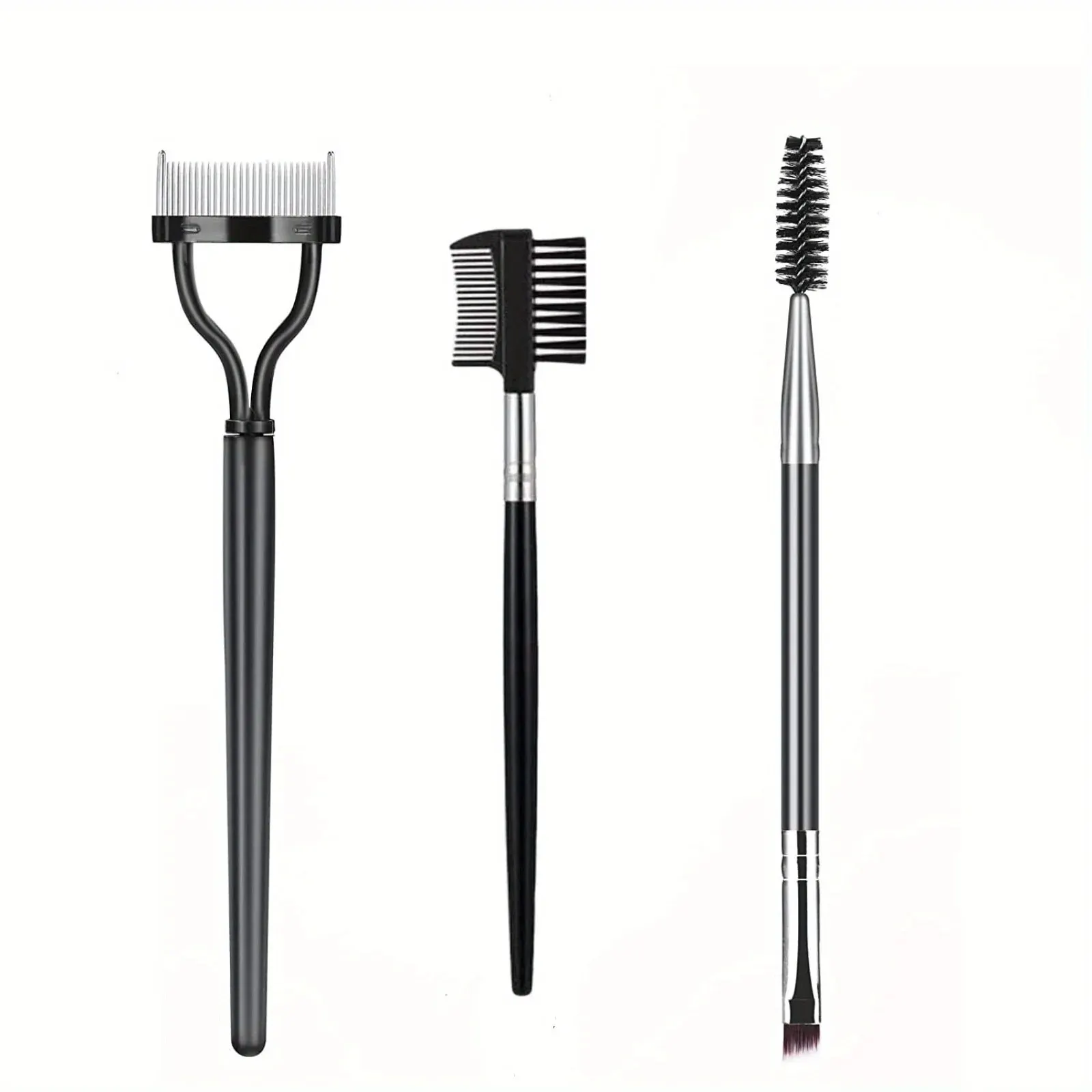 3PCS Eye Makeup Tools Set Eyebrow Brush And Comb Eyelash Brush Eyelash Separator Eye Brow Comb & Spoolie Brush Professional