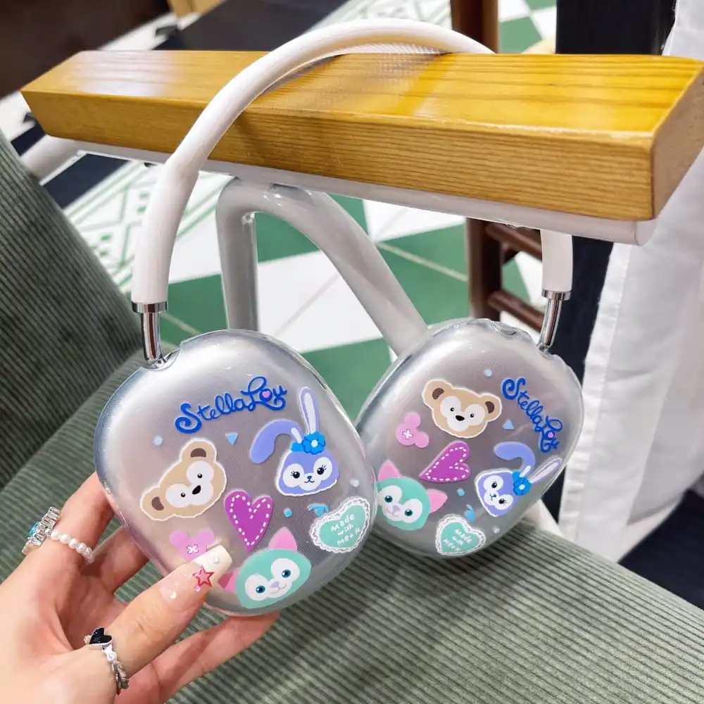 Hot Cute Cartoon Anime Doll Role StellaLou Earphone Protective Case for AirPods MAX Soft Transparent Anti-fall Protect Cover