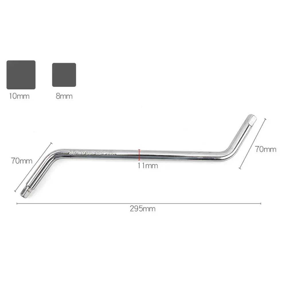 

Home Tools Workshop Equipment Hand Tools Hard Square Wrench Z-Type 1pc 295mm 45 # Steel For Square Screw Silver