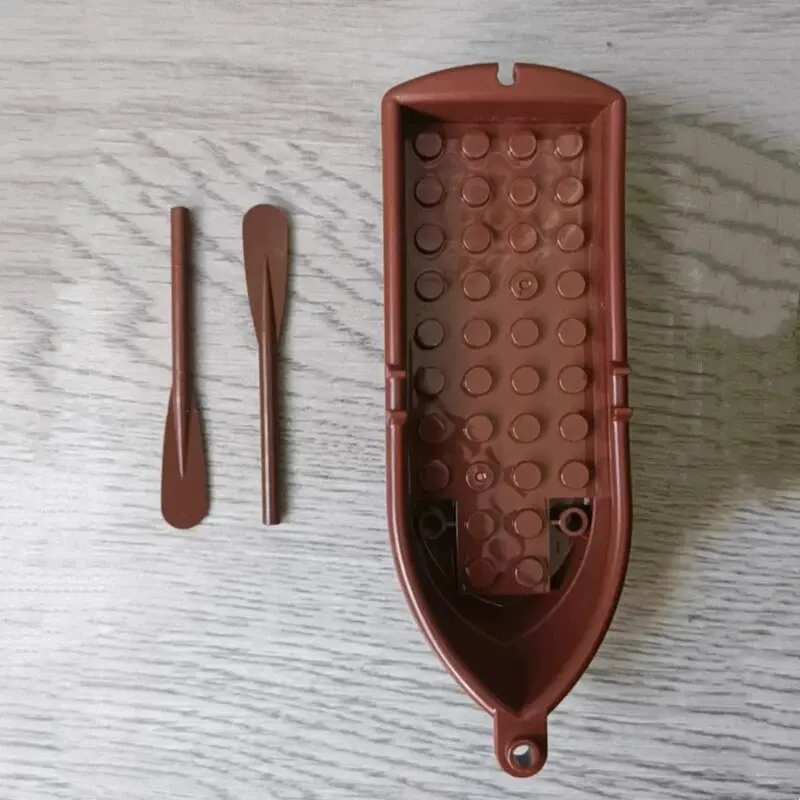 14*5*2 Middle Ages Fish Boat Paddle Oil Lamp Military Brick City MOC Building blocks Parts Mini Action Figures Accessories Toy