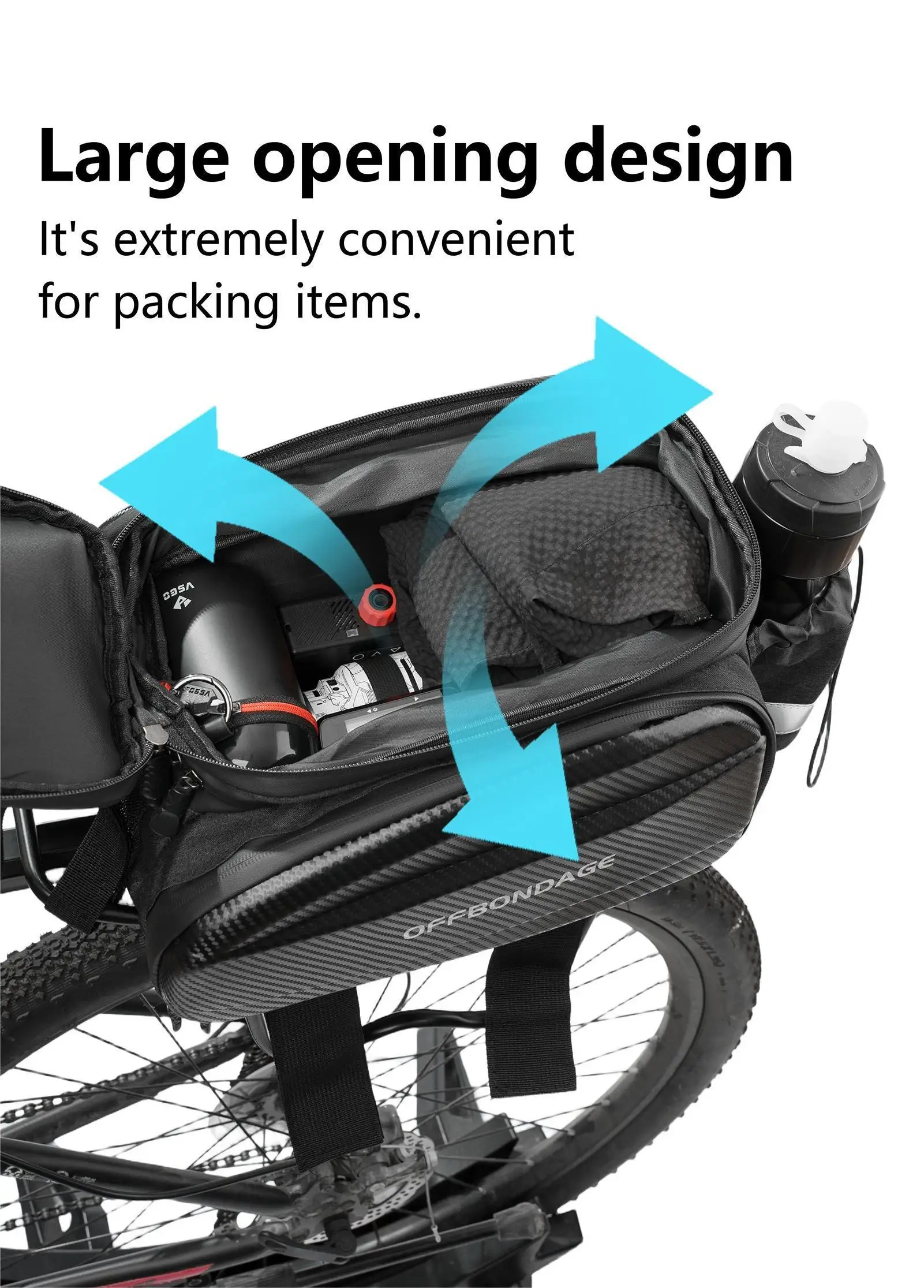 OFFBONDAGE 20L Fahrrad-Hecktasche, Fahrradsatteltasche, MTB-Gepäckträgertasche, Fahrrad-Reisetasche, Fahrradkorb, Fahrradzubehör – Detail 10