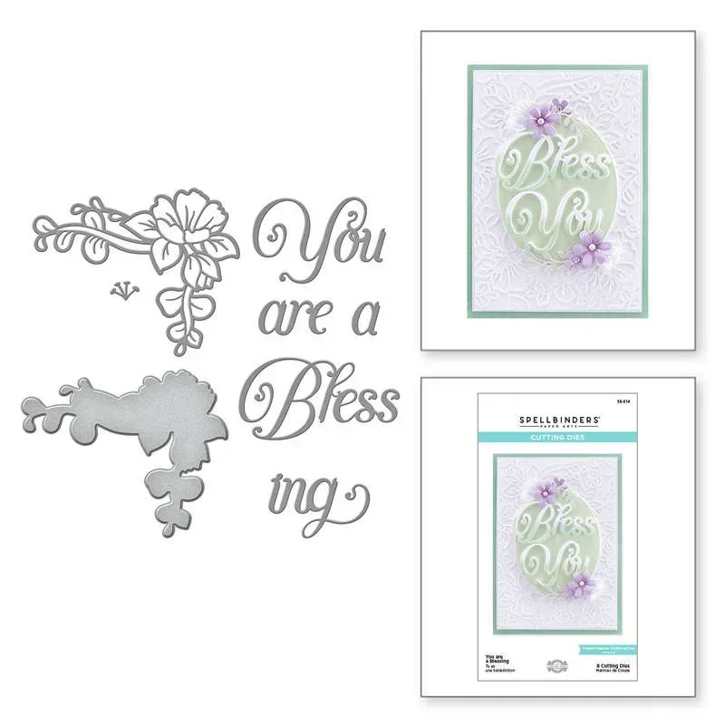 Birds Right Words Series Happy Amazing Blessing Etched Cutting Dies Scrapbooking Paper Making Embossing Frame Card Craft