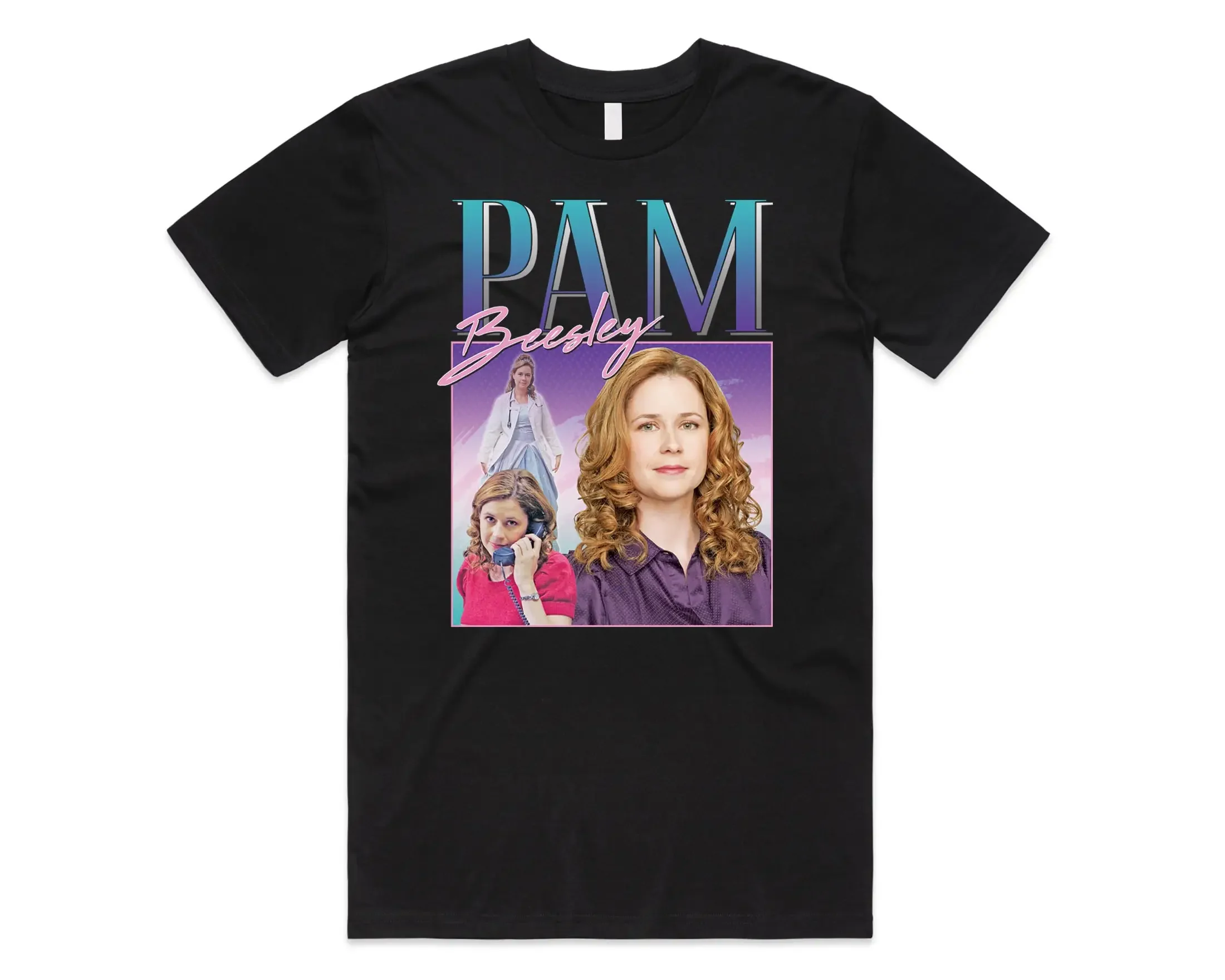 

Забавная Ретро футболка Pam Beesley футболка дань памяти Tee Top US Office