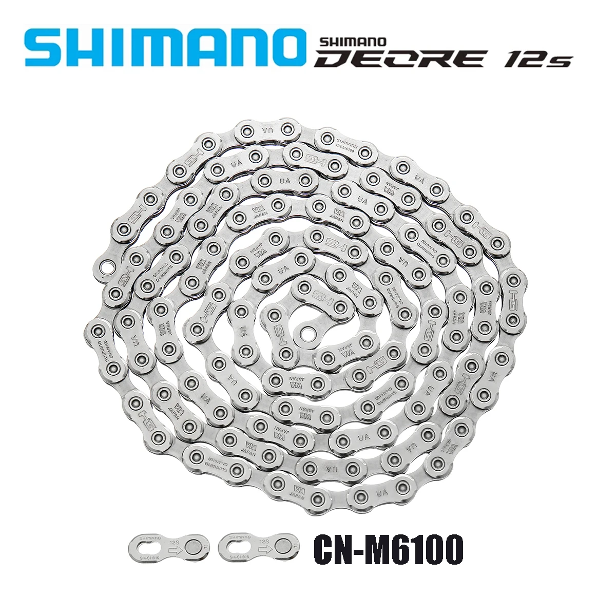 SHIMANO M6100 Chain DEORE SLX XT XTR 12 Speed Bicycle Chain Mountain Bike Bicycle 12s Current MTB Parts WITH QUICK LINK 118 link