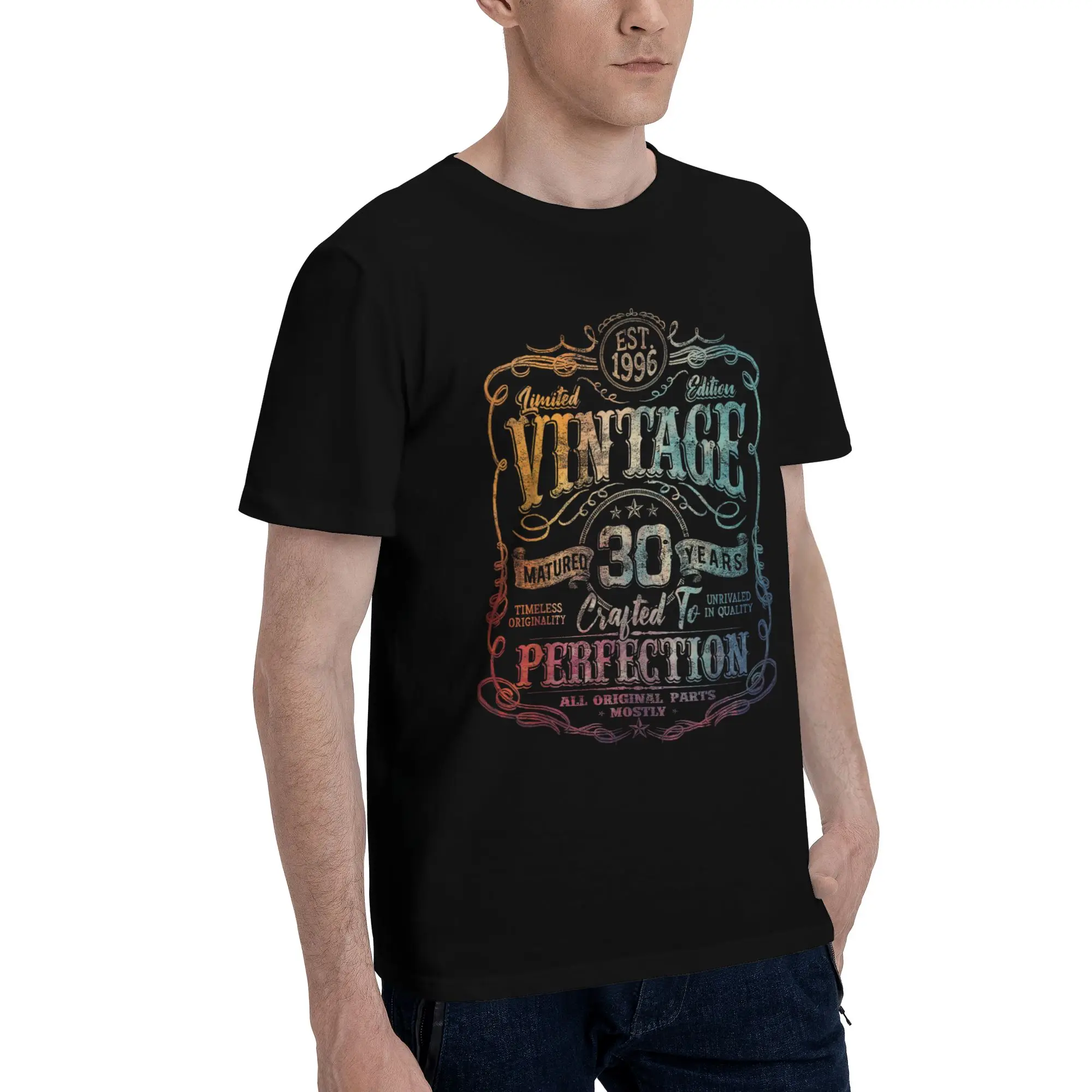 Vintage 1996 Limited Edition Shirt 30 Year Old Funny 100% Cotton T-Shirt 30th Birthday Tops Tees For Men