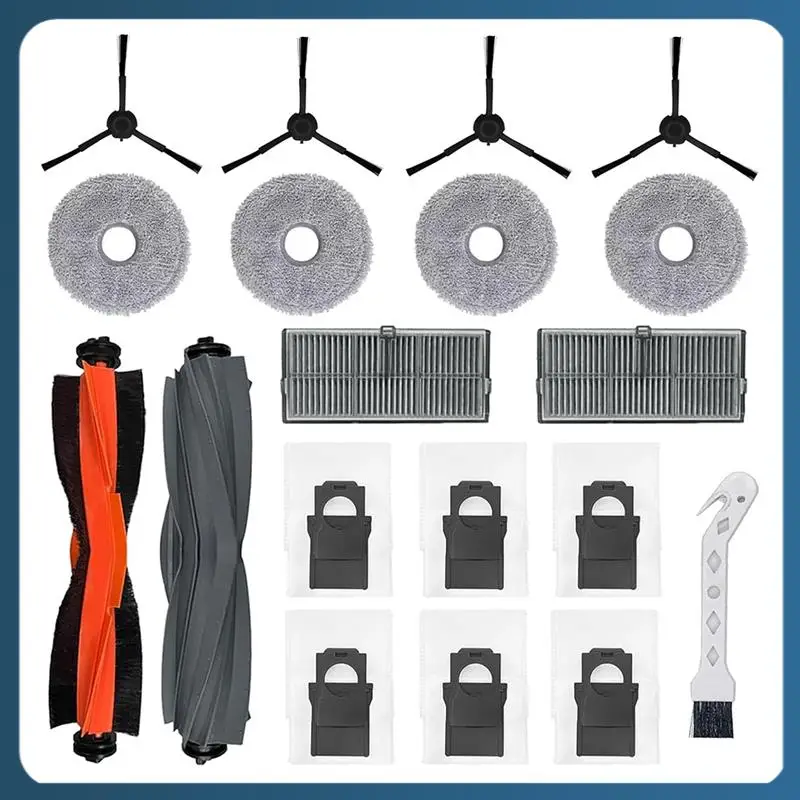 

Замена комплекта аксессуаров AB02 для робота-пылесоса Dreame X30 Ultra, упаковка основной щетки, фильтров, швабр, боковых щеток, мешков для пыли