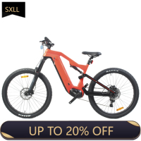 SXLL Bafang M620 52V 1000W Strong Carbon Fiber Bicycle Full Suspension MTB Bicycle Medium Drive Long Range Electric