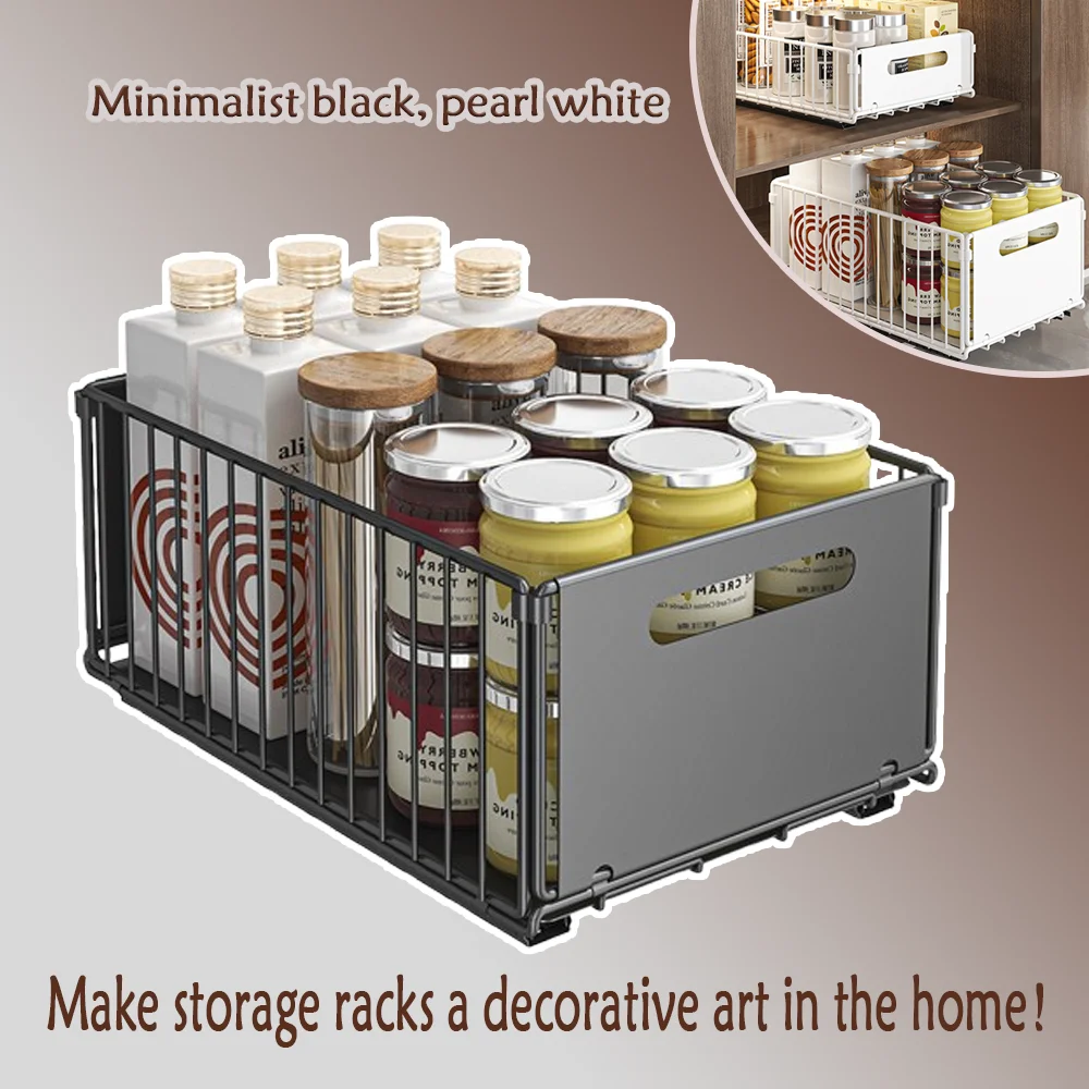 Double Layered Drawer Basket That Can Store Bottles of Various Heights, Allowing Each Item to Find Its Breathing Sensation