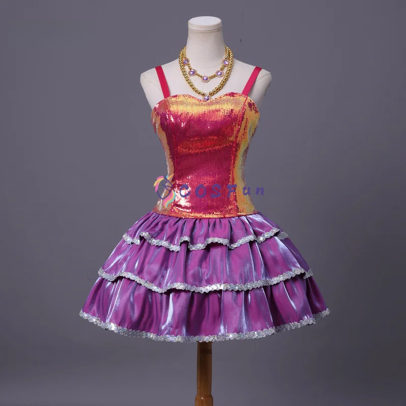 

Barbiee Cosplay Costume Women Sequin Dress Fancy Dress Up Roleplay Fantasia Outfits Halloween Carnival Party Suit COSFun