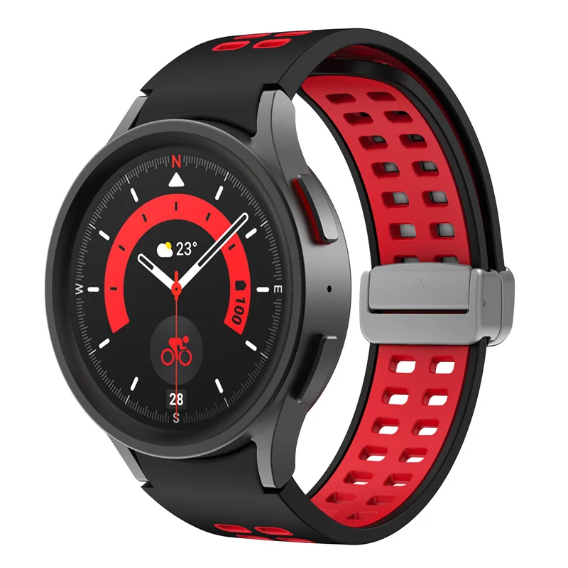 No Gaps Silicone Band for Samsung Galaxy Watch 6 5 4 40 44mm 5Pro 45mm Magnetic Bracelet 4 6Classic 42 46mm 43 47mm Sports Strap image 3