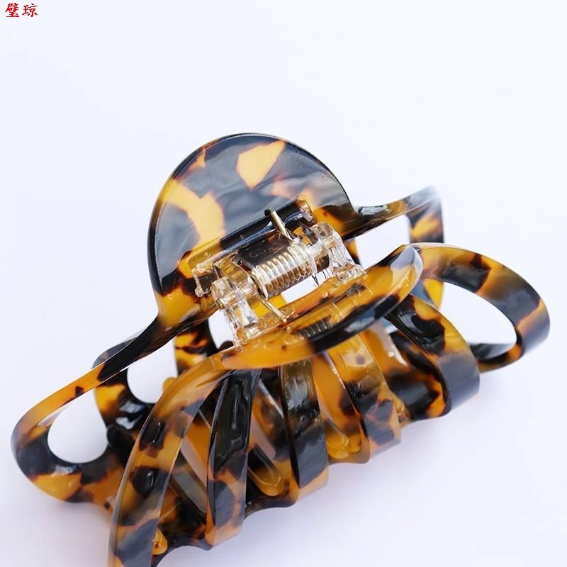 

Large 88cm Acetate Pumpkin Hair Claw Clip Retro Ba of Head ark Clip Bathing Women's Hair Clips Faionable Hair Accories