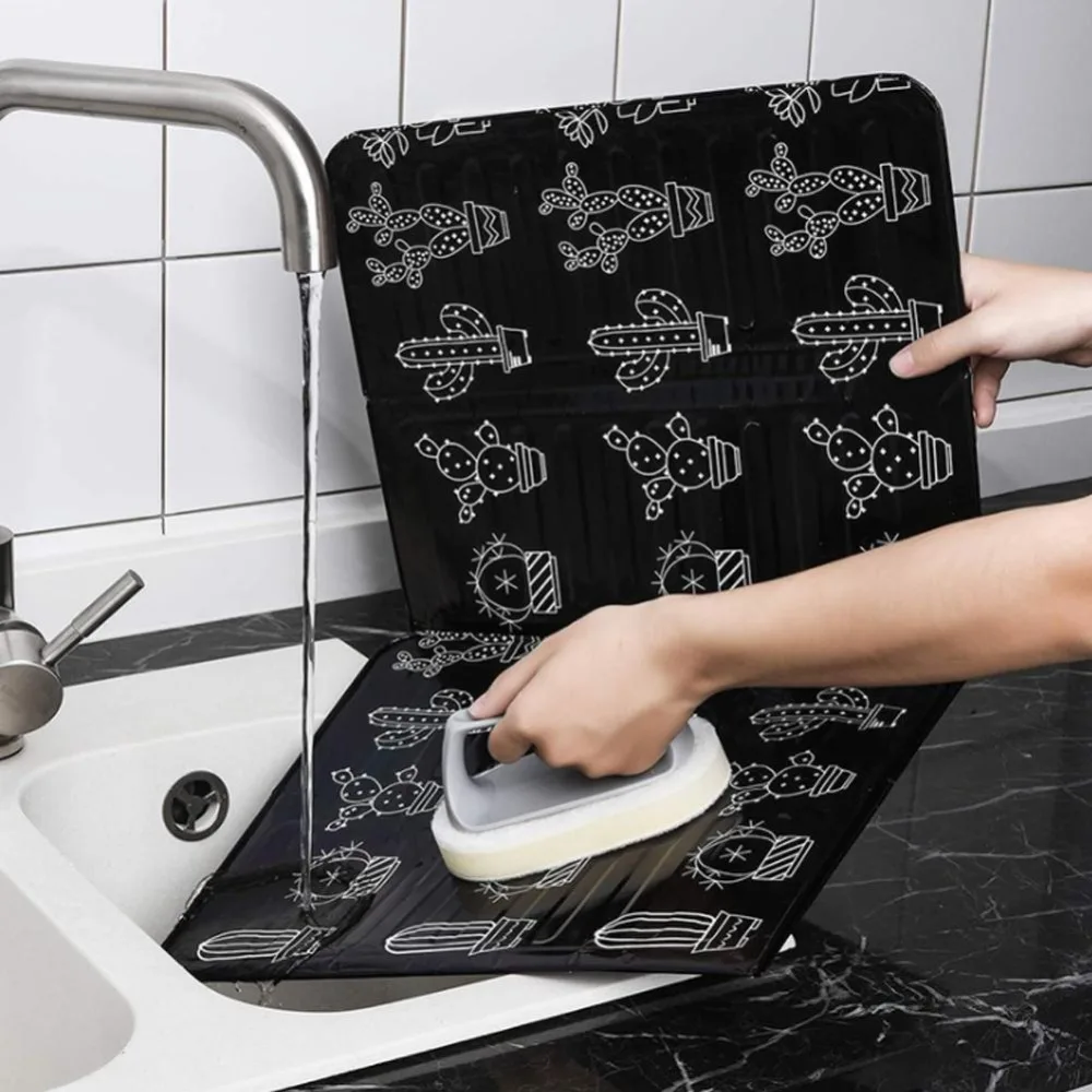 New Cactus Printed Cookware Screen Plate Pan Oil Splash Protection Kitchen Frying Oil Baffle Plate Gas Stove Protector