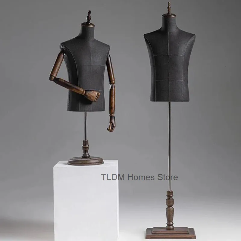 Clothing Store Men Mannequin Props Half-length Window Suit Dress Fake Mannequin Full-body Fashion Mannequin Display Stand