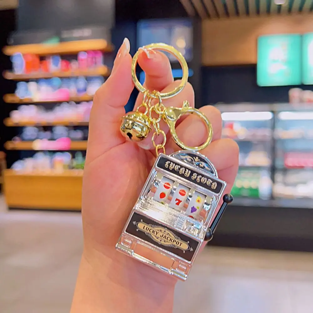 Creative PVC Slot Machine Keychain Alloy Cartoon Fruit Pendant Hanging Ornament Backpack Key Chain