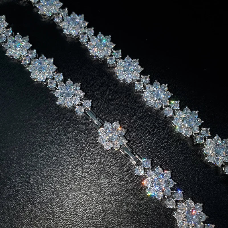 MDL مويسانيتي نمط عباد الشمس قلادة Ins المتخصصة تصميم المد الإناث مطلي S925 الفضة الحلو كول كبار الشعور