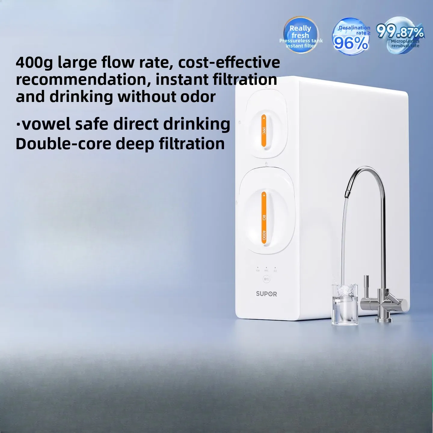 

Household water purifier, direct drinking water, RO reverse osmosis, kitchen tap water filter, under-sink water purifier