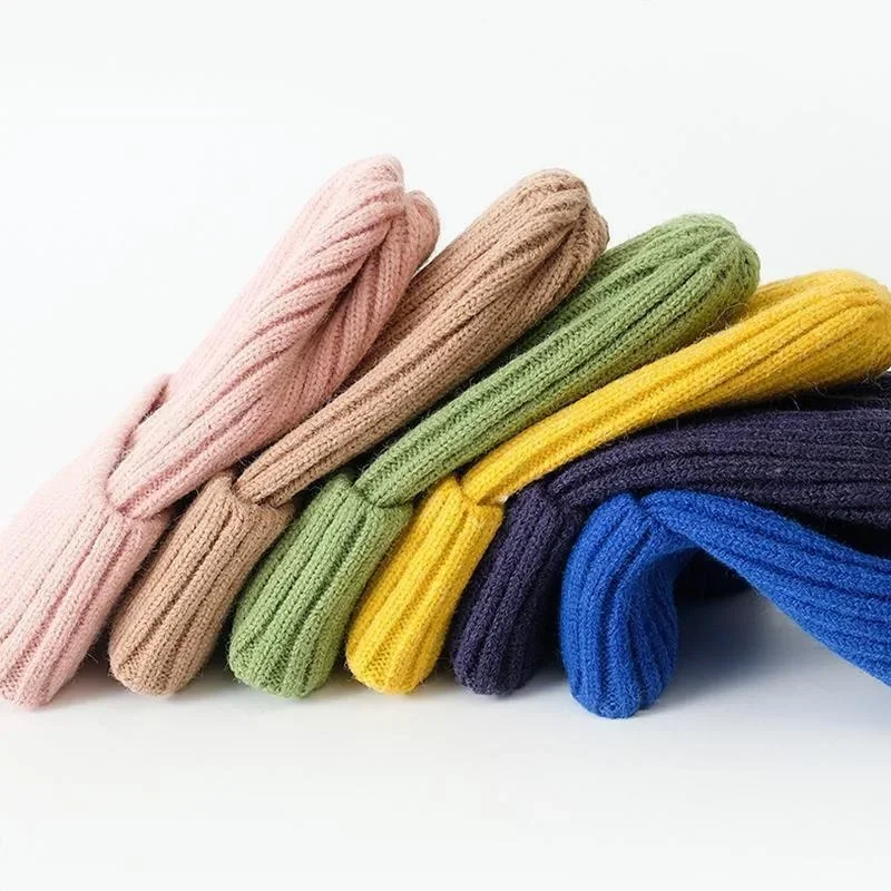 Nowa czapka beanie zimowa dla kobiet mężczyzn chłopców dziewcząt szydełkowa czapka jednolity kolor unisex jesienne czapki dziergane akcesoria uniwersalne