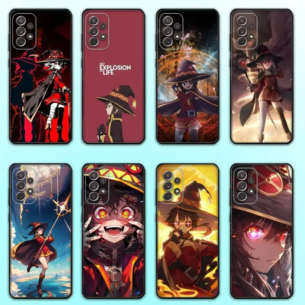 

Megumin Anime K-KonoSubaS Phone Case For Samsung S25,S24,S21,S22,S23,S30,Ultra,S20,Plus,Fe,Lite,Note,10,9,5G Black Cover