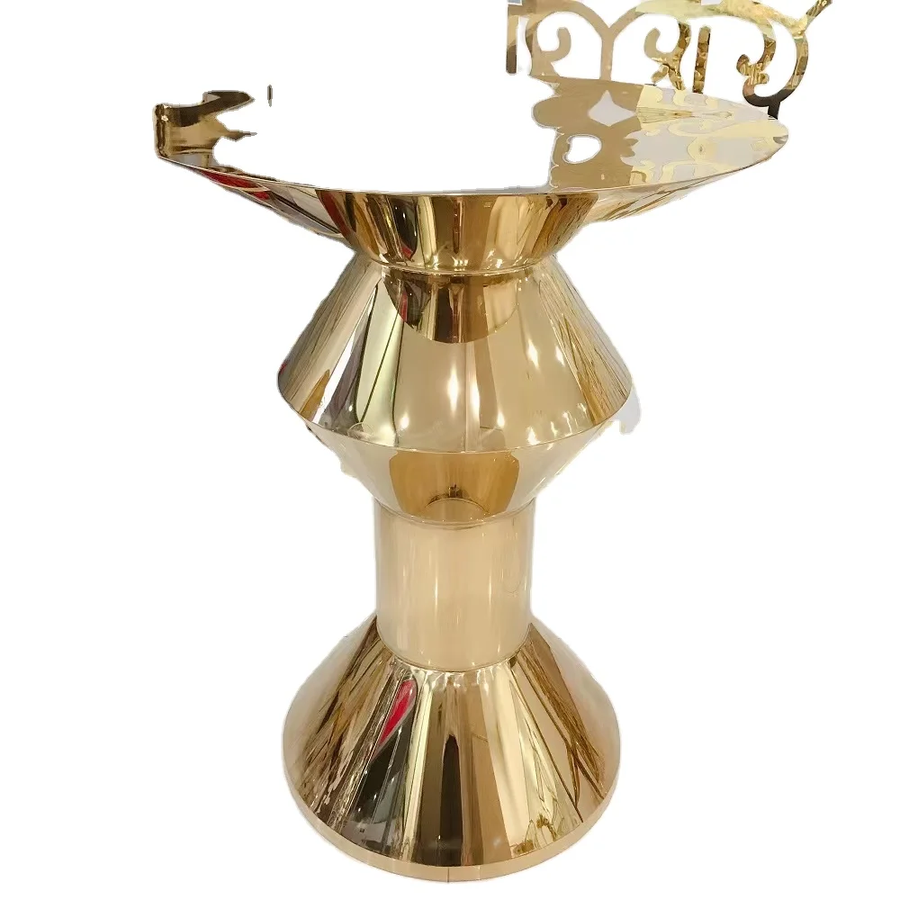 High Quality Stainless Steel Wedding Cocktail Bar Tables Gold Silver Available Modern for Dining Events Hotels Outdoor Parties