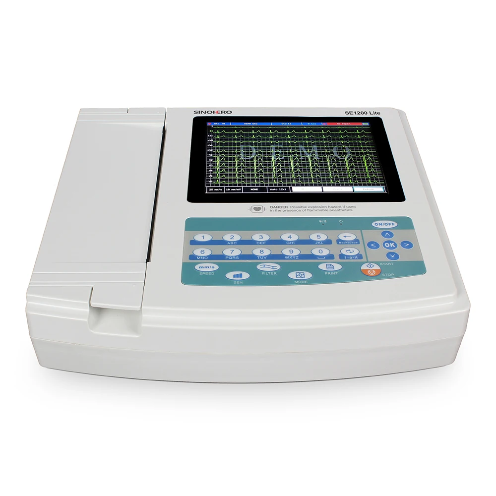 

Hospital medical equipment high resolution 12 channel digital electrocardiograph portable ecg machine