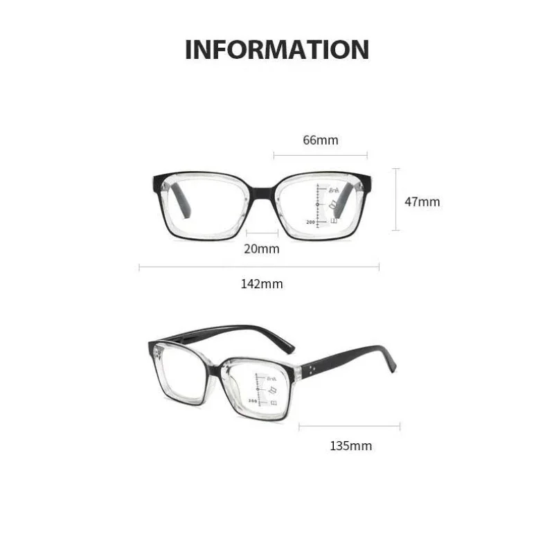 Progressive Multifocal HD Reading Glasses Simplicity Advanced Dual-purpose for Both Near and Far Eyeglasses +1.0 To +4.0