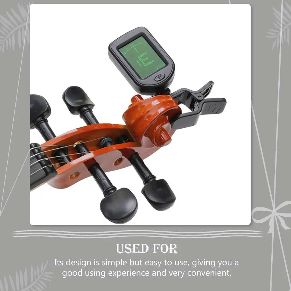 Universal Tuner for Guitar Violin Ukulele Bass Compact Clip-on Design Non-Slip Clamp Portable Music Instrument Tuning view 2
