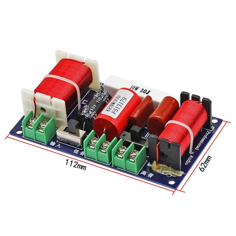 SOTAMIA 2 uds 250W altavoz divisor de frecuencia 2 vías Audio filtro cruzado Tweeter de graves para altavoz de estantería
