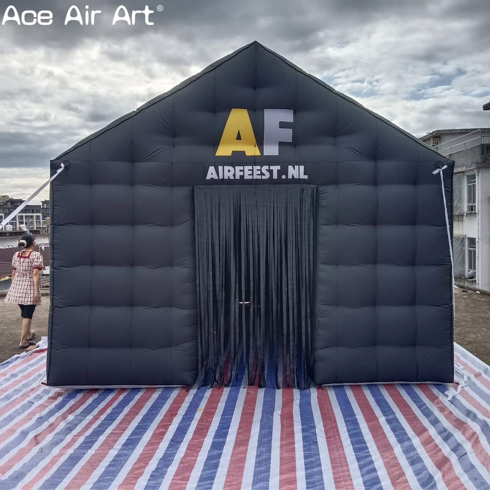 Barraca inflável da boate do diodo emissor de luz para eventos ao ar livre e festas barraca personalizada inflável com luzes para a decoração do festival