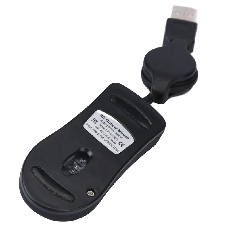 Draagbare Mini Game Muis Intrekbare Usb Optische Scroll Wheel Bedrade Muis Ergonomisch Voor Laptop Notebook Pc Computer Gaming Muizen