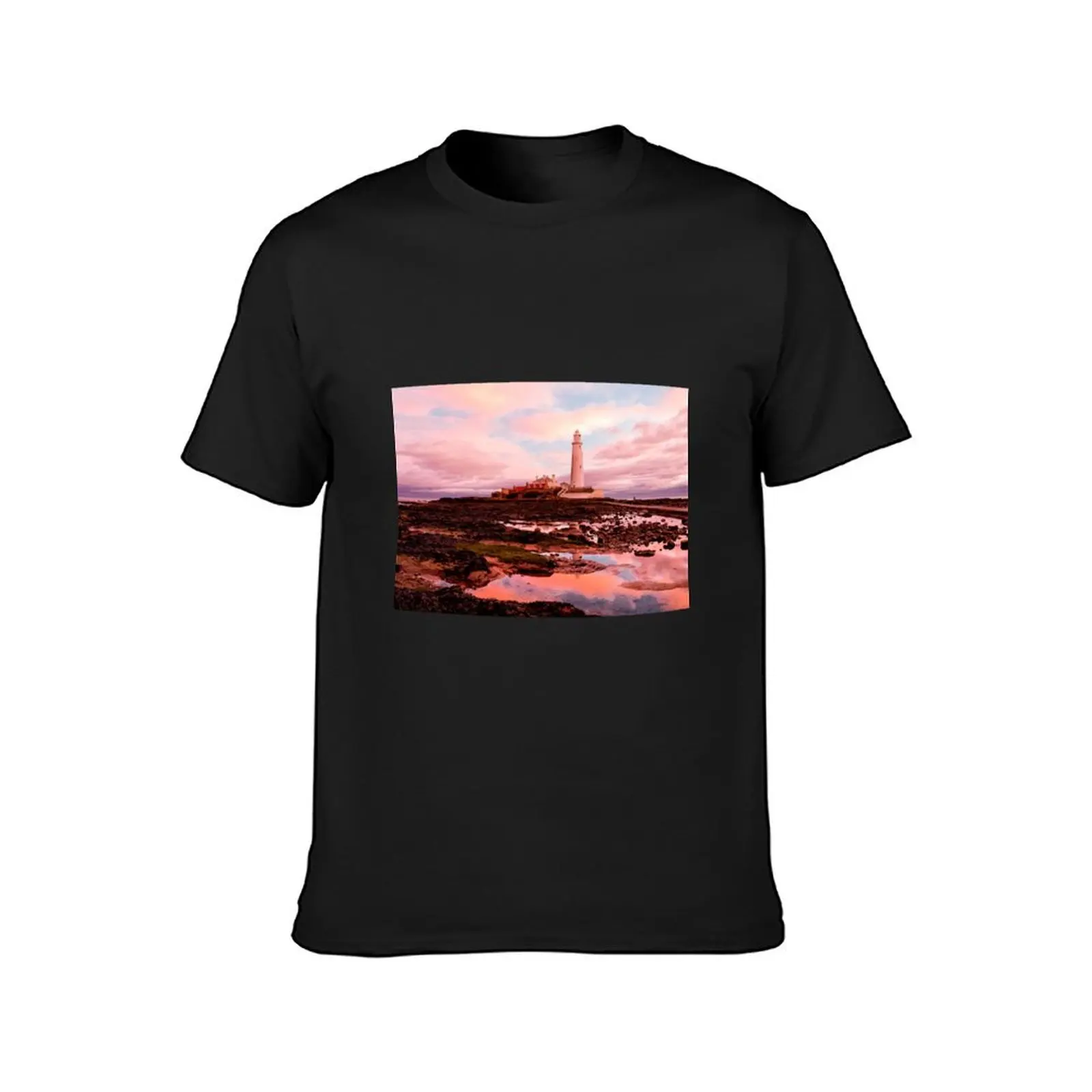 Pink and Blue St Mary's Island. T-Shirt quick drying for a boy animal prinfor boys oversized t shirt men