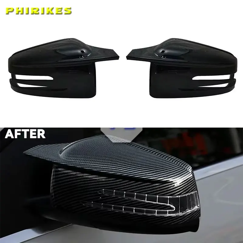 

Накладки на боковые зеркала заднего вида, черные, замена для Mercedes-Benz W176 W246 W212 W204 C117 X156 X204 W221 C218 A B C E S CLA GLA GLK Class