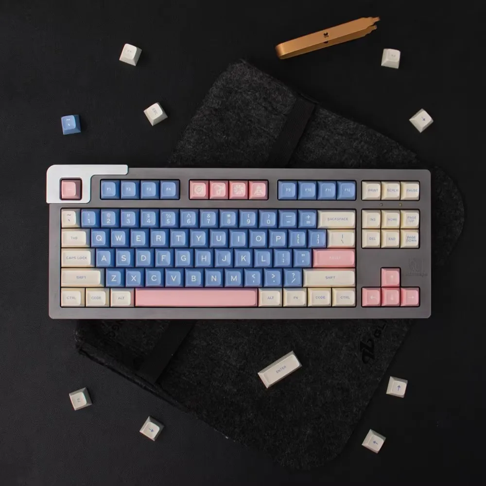 GMK Dreamy colors Keycap SA Profile Keycaps PBT Double Shot Key Caps Set ISO Enter 7U Spacebar for Custom Mechanical Keyboard