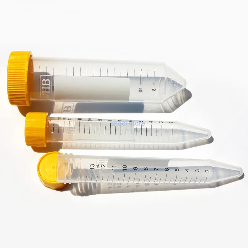 Conical Centrifuge Tubes 1.5ml 2ml 15ml 25ml 50mL Sterile PP Test Tubes Leak-Proof Screw Caps, Plastic Container with Graduated