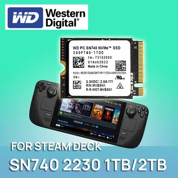 웨스턴 디지털 2230 SSD 2TB 1TB M.2 2230 NVMe PCIe Gen 4.0 SSD 내장 솔리드 스테이트 드라이브, 로그 앨리 스팀 데크 노트북용 SN740 