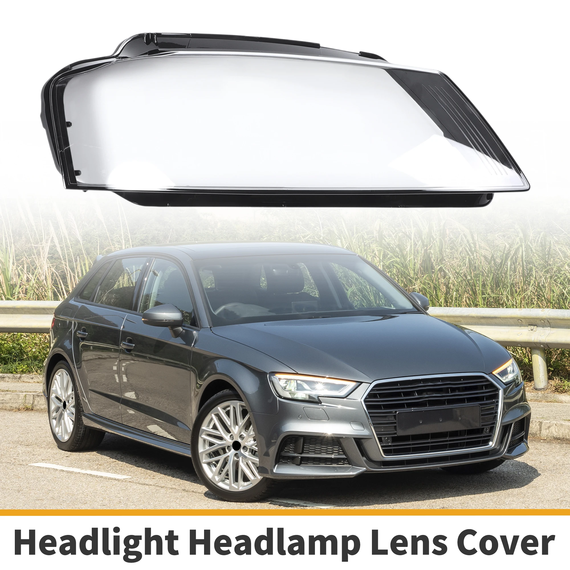 

UXCELL 1 Pc Car Front Right Headlight Lens Cover for Audi A3 2009-2012 for Audi S3 2009-2012 for Audi RS3 2009-2012