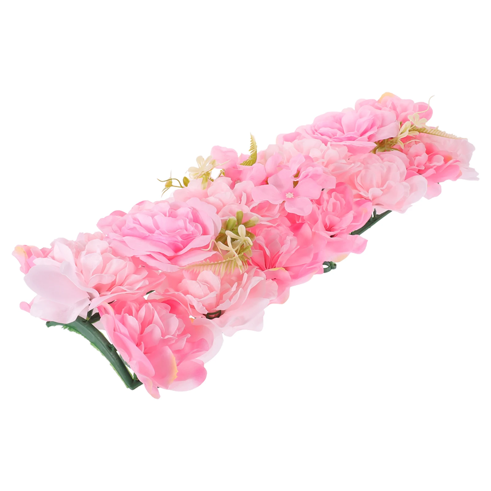 

Simulation Flower Arrangement Artificial Wedding Decor White Rose Centerpiece Fake Flower Panel Decorations Arch Wall Road Guide
