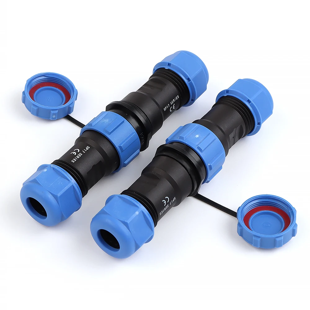 SP17 IP68 Waterproof Connector Docking Welding type Male Female Aviation Cable Wire Connectors Plug Socket 2/3/4/5/7/9/10 Pins