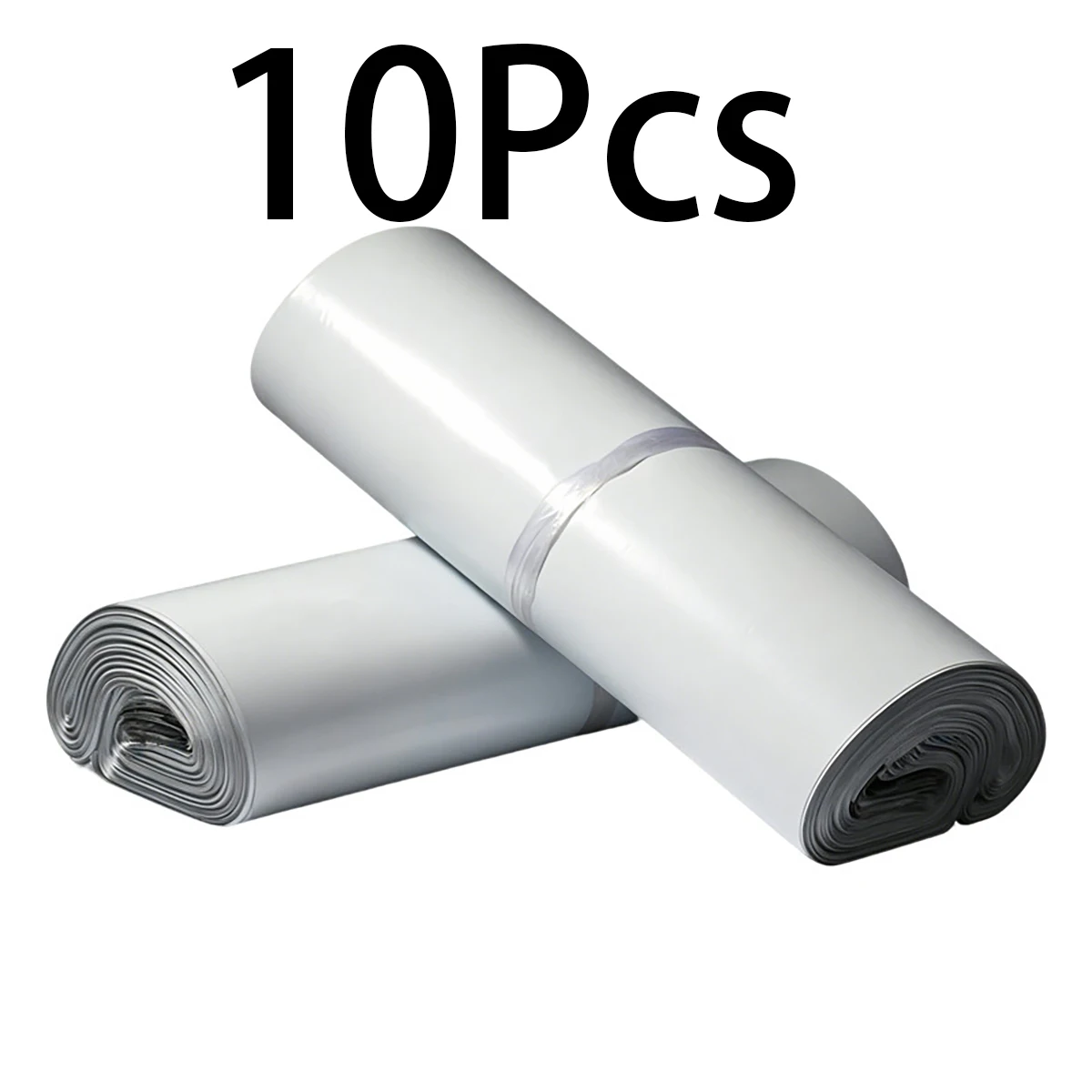 10Pcs Waterproof White Poly Mailers Self Adhesive Mailing Bags, Durable Plastic Shipping Envelopes for Online Store Packaging