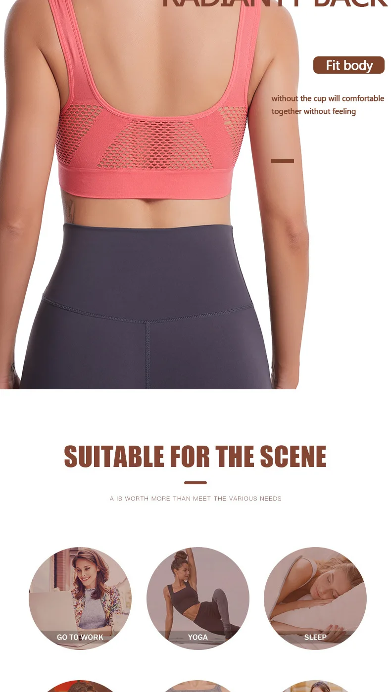 Stoßfester Sport-Yoga-BH für Frauen mit herausnehmbaren Brustpolstern, S-7XL, sexy elastischer Rücken, Baumwoll-Schlaf-BH, bequemes Schlafoberteil. – Detail 10