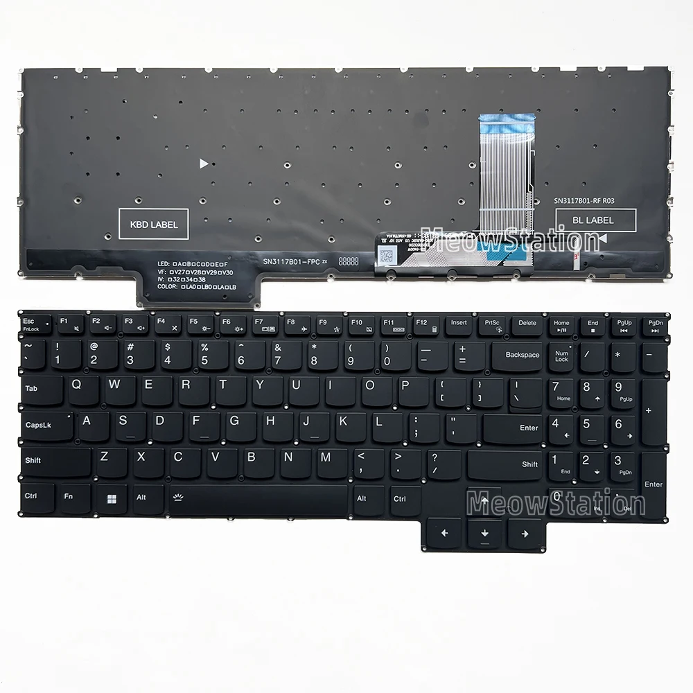 

Американская/русская клавиатура с подсветкой для Lenovo LOQ Gaming 16 16APH8 16IRH8, LOQ Gaming 15 15APH8 15IRH8 15IAX9 15IAX9I 15IRX9 15ARP9 15AHP9