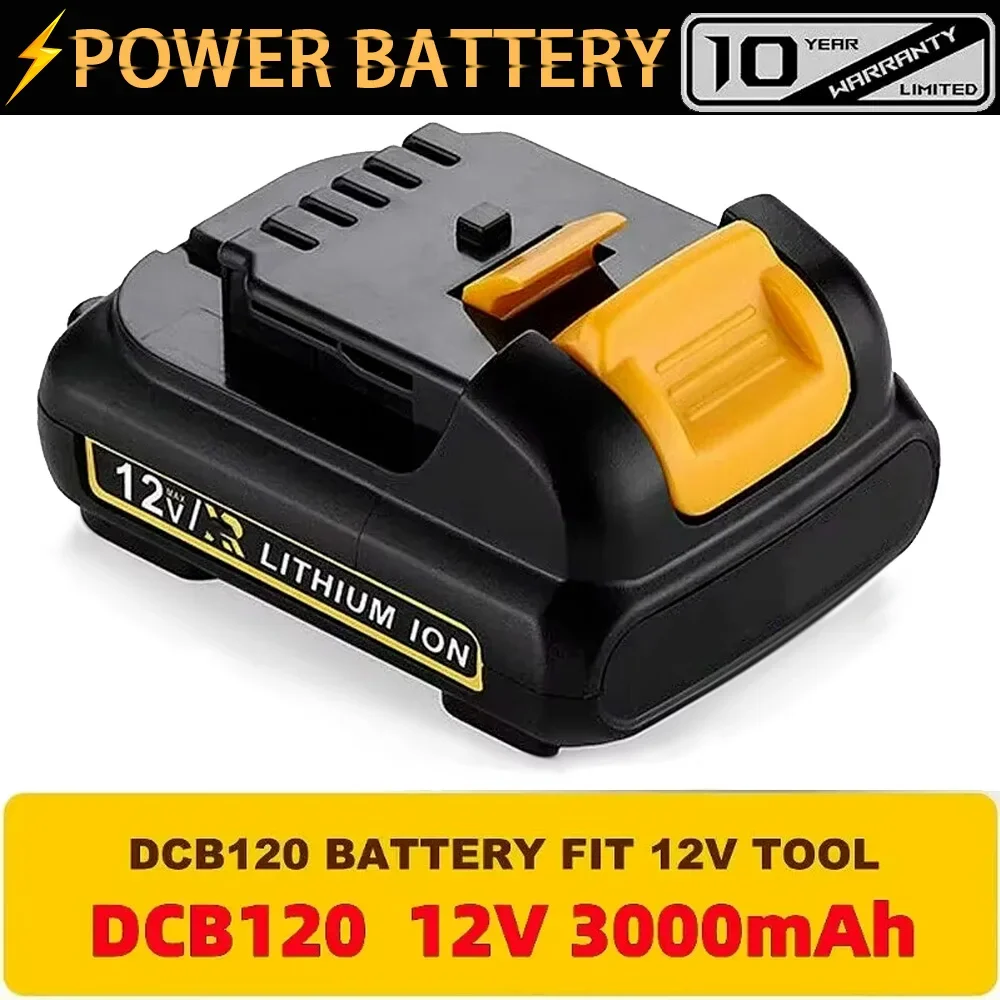 

12V Rechargeable Battery, A Replacement Battery for DeWalt Power Tools, Compatible with DCB120, DCB123,DCB127,DCB124
