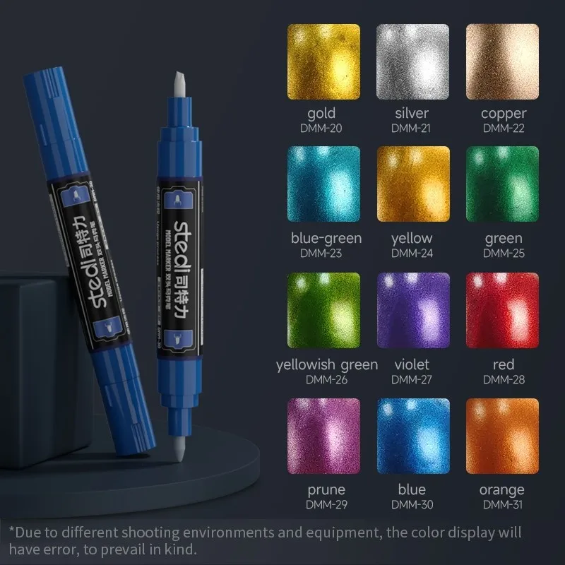 Stedi DMM-20 ~ 31 نصائح مزدوجة Gundam تلوين ماركر لامع اللون Gunpla نموذج تلوين أداة رسم يدوي اللمس متابعة القلم هواية DIY بها بنفسك
