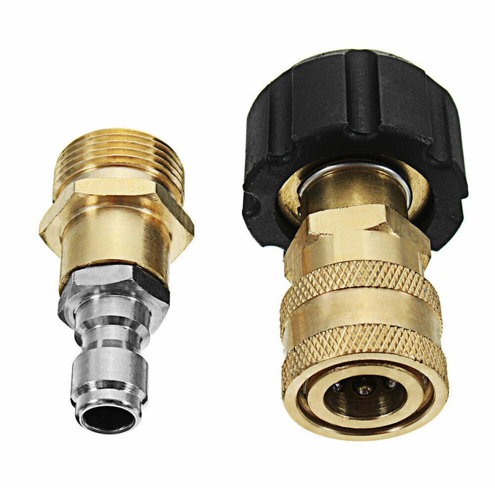 Pressure Washer Quick Connector 1/4 Inch Quick Release Connector Coupler Fitting M14-M22 For High Pressure Washer Garden Hoses