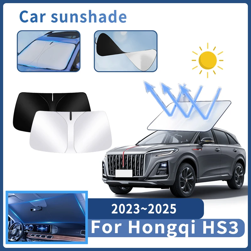 

Auto Parts For Hongqi HS3 2023 2024 2025 Sunshade Windshield Sun Protection Heat Cover Summer Car Interior Accessories parasole