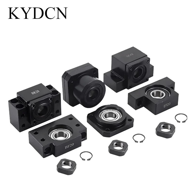 KYDCN BK15 BF15 Ballscrew Fixed Side End Support Set for SFU1605 SFU1604 CNC Machine Parts holder