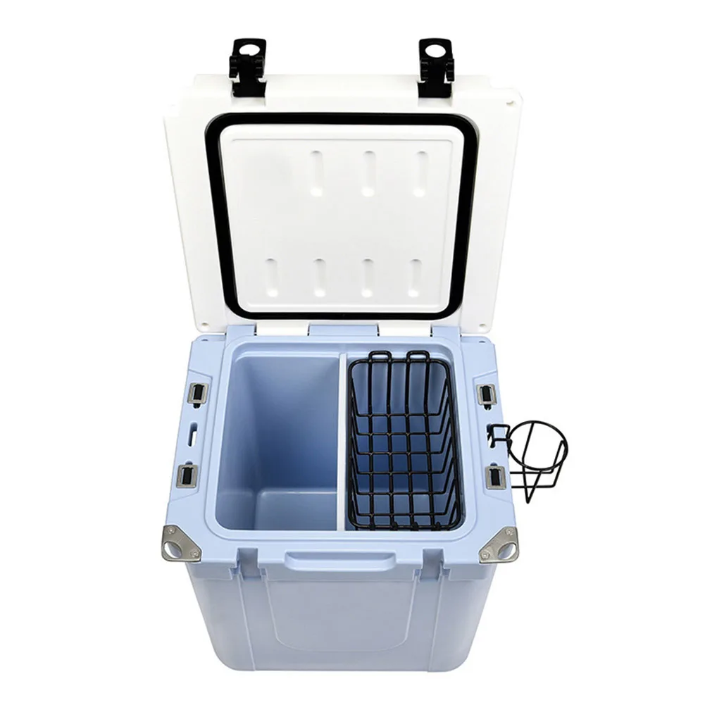 

Camping Cooler Basket -Durable Iron 2 Sizes For Food/Drink Storage Efficient Partition & Easy Cleaning