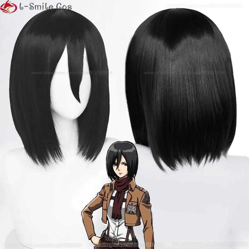 Anime Attack on Titan The Final Season Eren Yeager Mikasa Ackerman Hanji Zoe Cosplay Wig Party Cosplay Anime Cos Wigs + Wig Cap