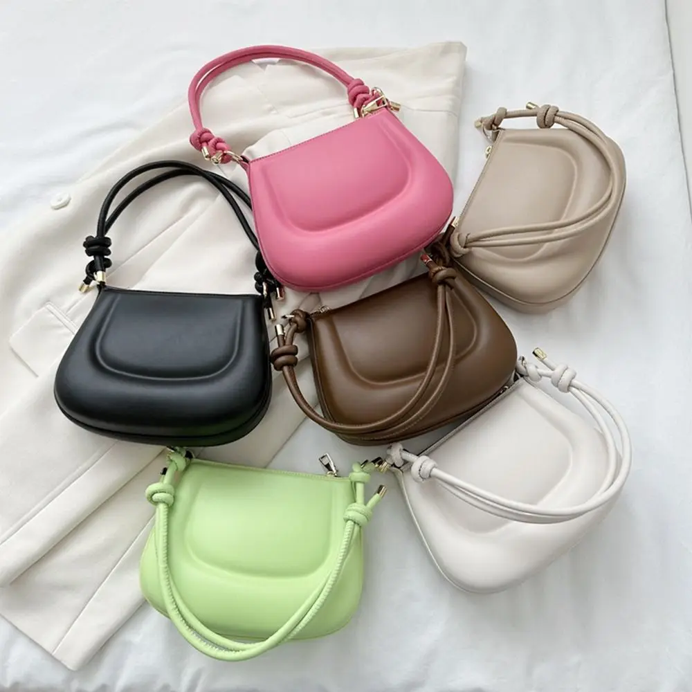 

Fashion Messenger Bag Crossbody Bags Women Girls PU Leather Shoulder Bag Girls Solid Color Underarm Bag