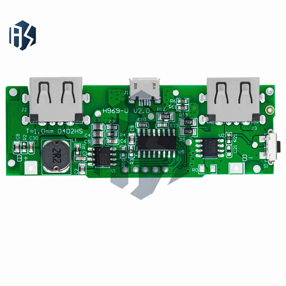 LED المزدوج USB 5 فولت 2.4A مايكرو/Type-C USB المحمول قوة البنك 18650 شحن وحدة شاحن بطارية ليثيوم مجلس حماية الدائرة